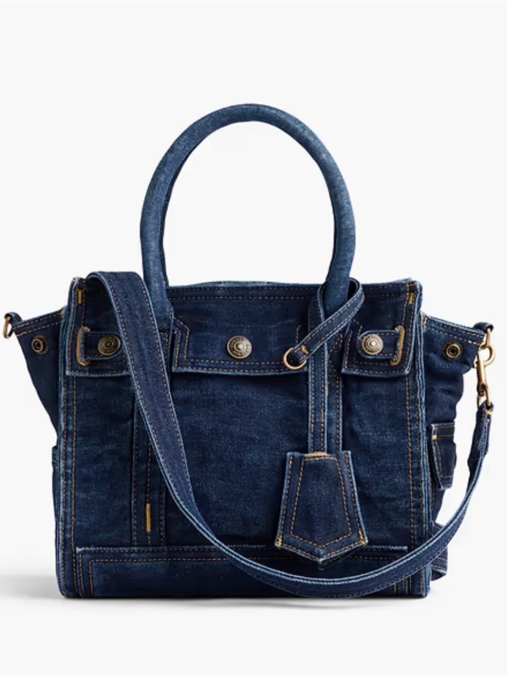 NEW Gap Bag Small Denim Tote in dark wash